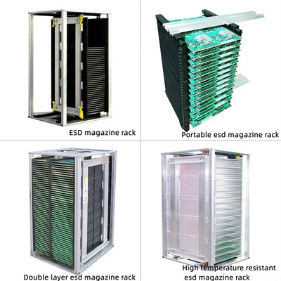 SMT Anti-statico ESD Magazine Rack Anti-statico PCB magazine rack per PCB assembly line pick and place machine