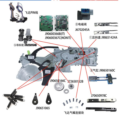 Meraif parti di macchine SMT Samsung Hanwha feeder SME feeder alimentatore elettrico 8mm per hanwha pick and place machine